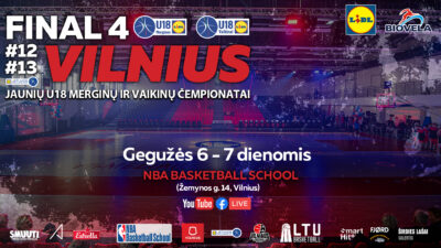 Artėjantį savaitgalį Vilniuje spręsis Jaunių U18 vaikinų ir merginų čempionatų A divizionų nugalėtojai